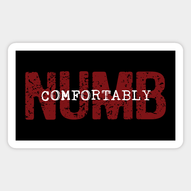 Comfortably Numb - 70's Classic Rock Magnet by WIZECROW